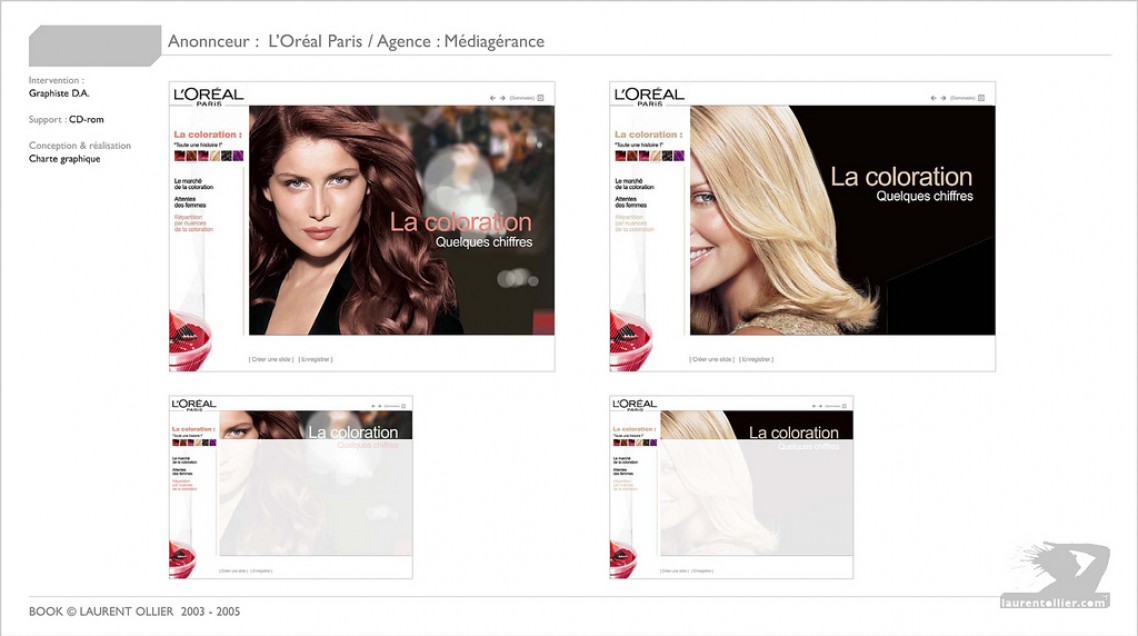 L'OREAL - Charte graphique - interface multimédia